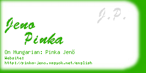 jeno pinka business card